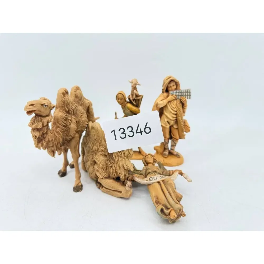 Vintage Fontanini 1987 Nativity Rubber Figures Camel Angel Italy 1 lb
